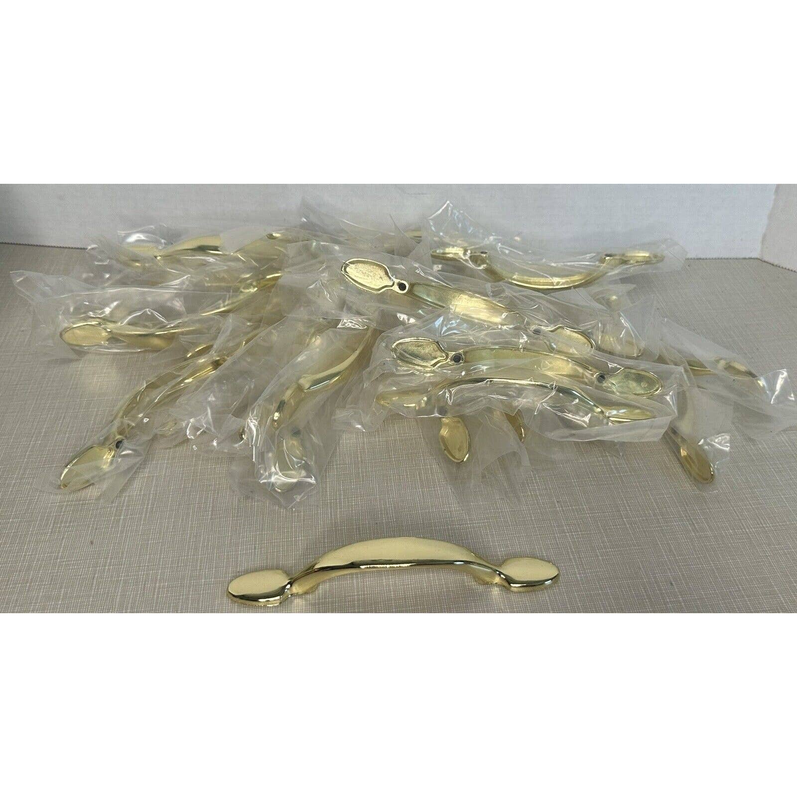 Liberty Hardware Brass Plated 3” Pulls Lot Of 24 NIB Spoon Foot No Screws