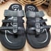 Lot 2 Abeo Womens 9N Bio System Slide Slip On Sandals Red/Black Leather Strappy