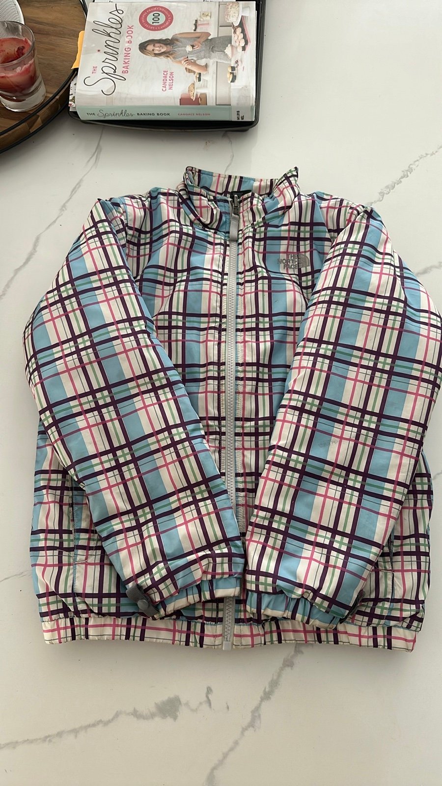 Girls north face coat medium