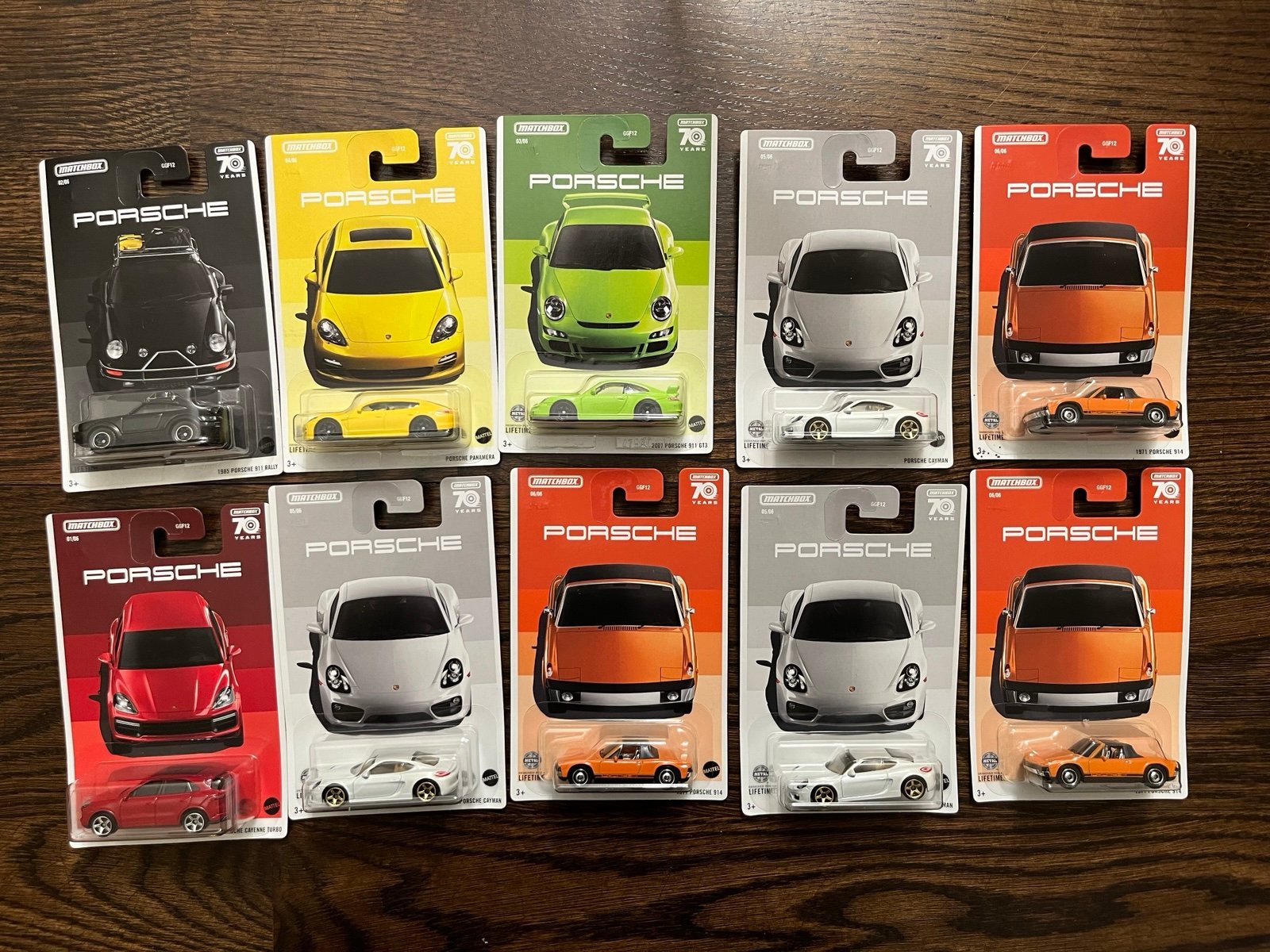 Matchbox 70 years Porsche Special Set Complete