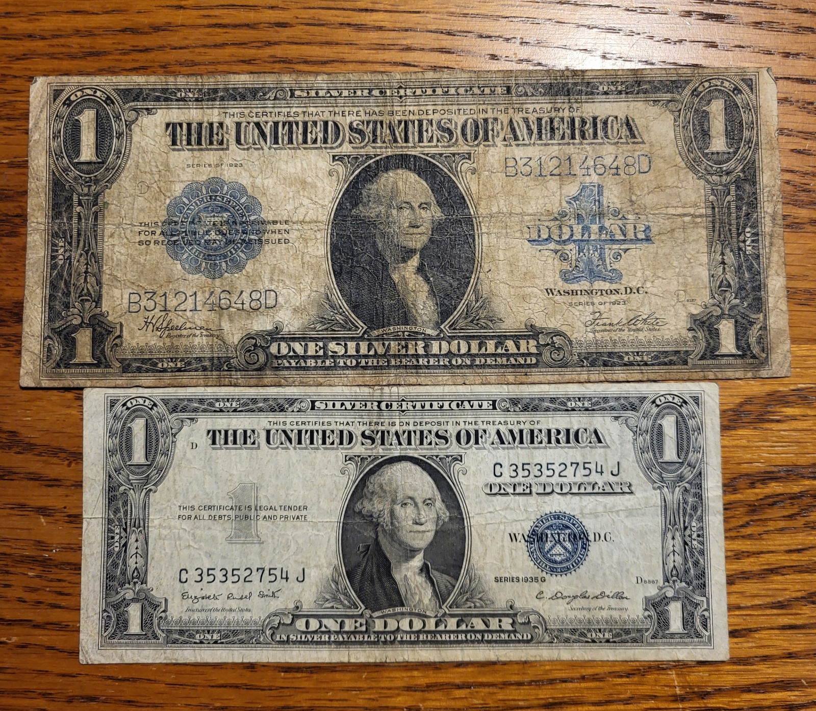 1923 1 Large Horse Blanket 1935 1 Silver Certificate