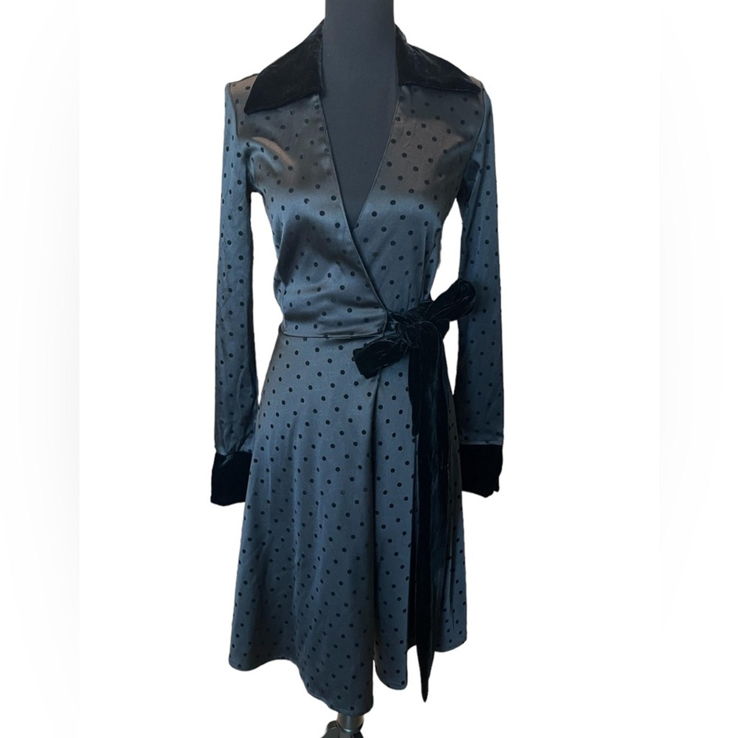 New ~ EVA FRANCO x Anthropologie ~ Surplice Neck Wrap Dress 4 STUNNING