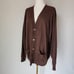 Vintage Neiman Marcus Exclusive Wool Silk Cashmere Cardigan V-Neck Brown Men XL