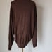 Vintage Neiman Marcus Exclusive Wool Silk Cashmere Cardigan V-Neck Brown Men XL