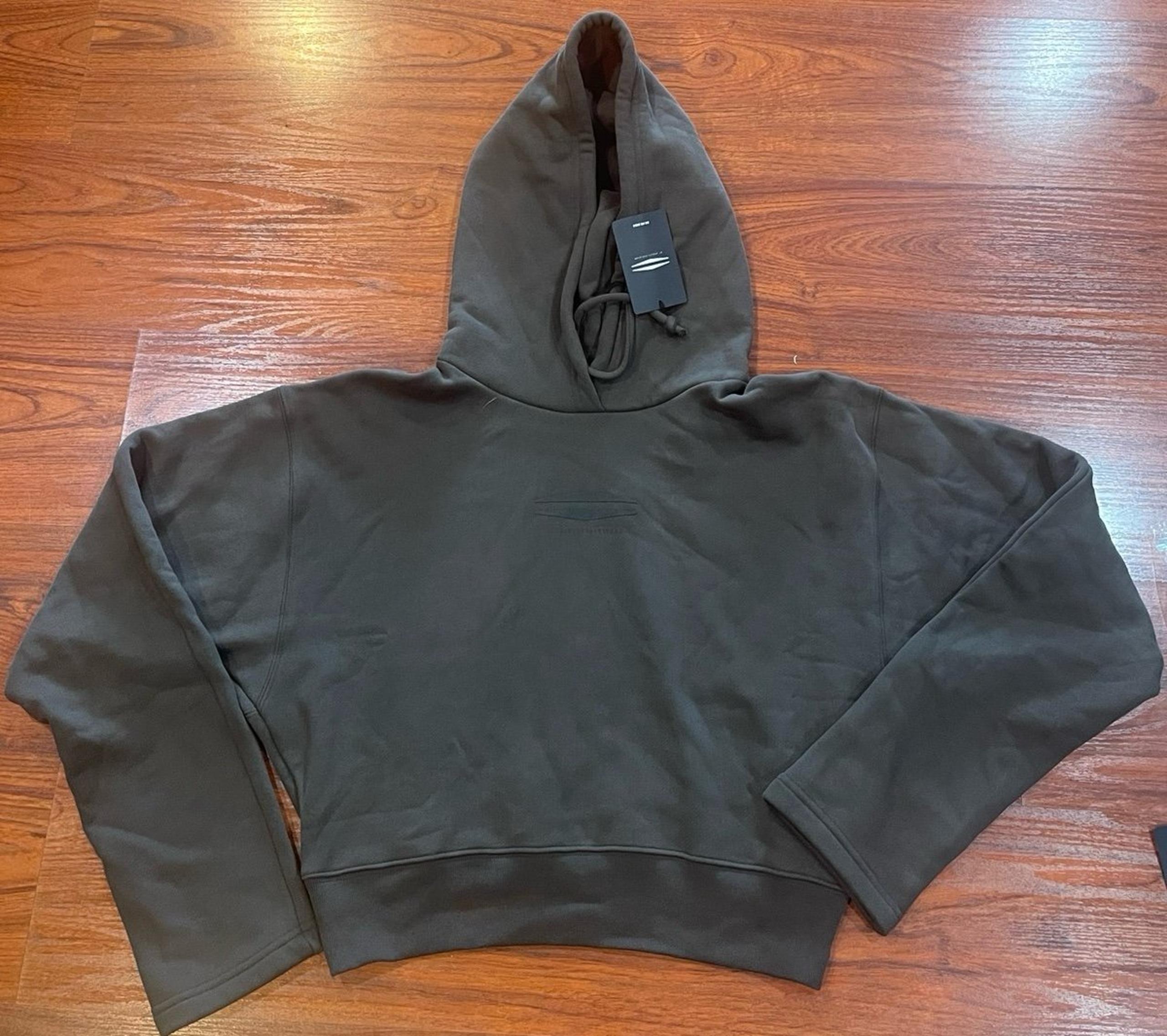 HARLEY DAVISON CROPPED LOGO HOODIE CARBON SZ LARGE