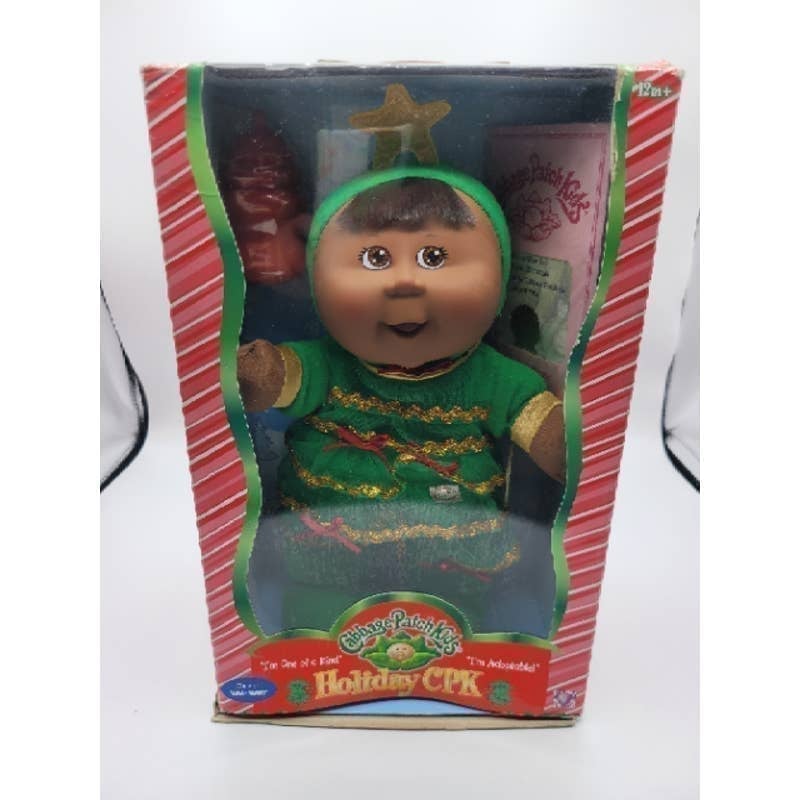Cabbage Patch Kids Holiday CPK Baby Girl Doll In Christmas Tree Outfit 2007