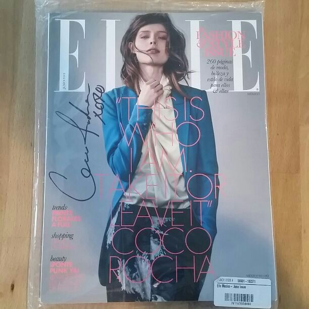 COCO ROCHA Autographed copy of Elle mag