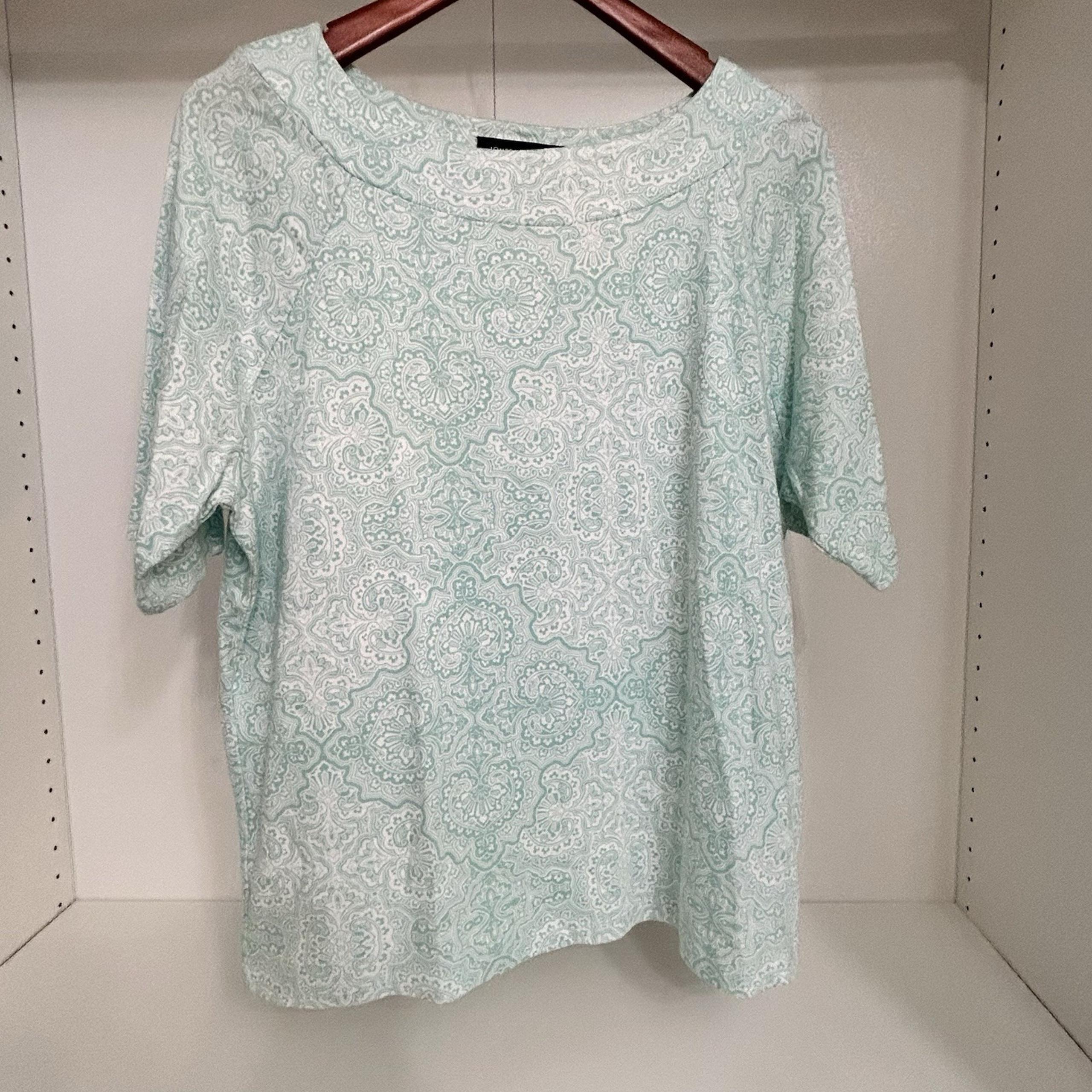 Jones New York Women's Signature Plus 2X Short Sleeve Knit Cotton A6