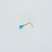 Solid 14kt gold nose piercing ocean blue mark 14k New
