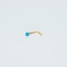 Solid 14kt gold nose piercing ocean blue mark 14k New
