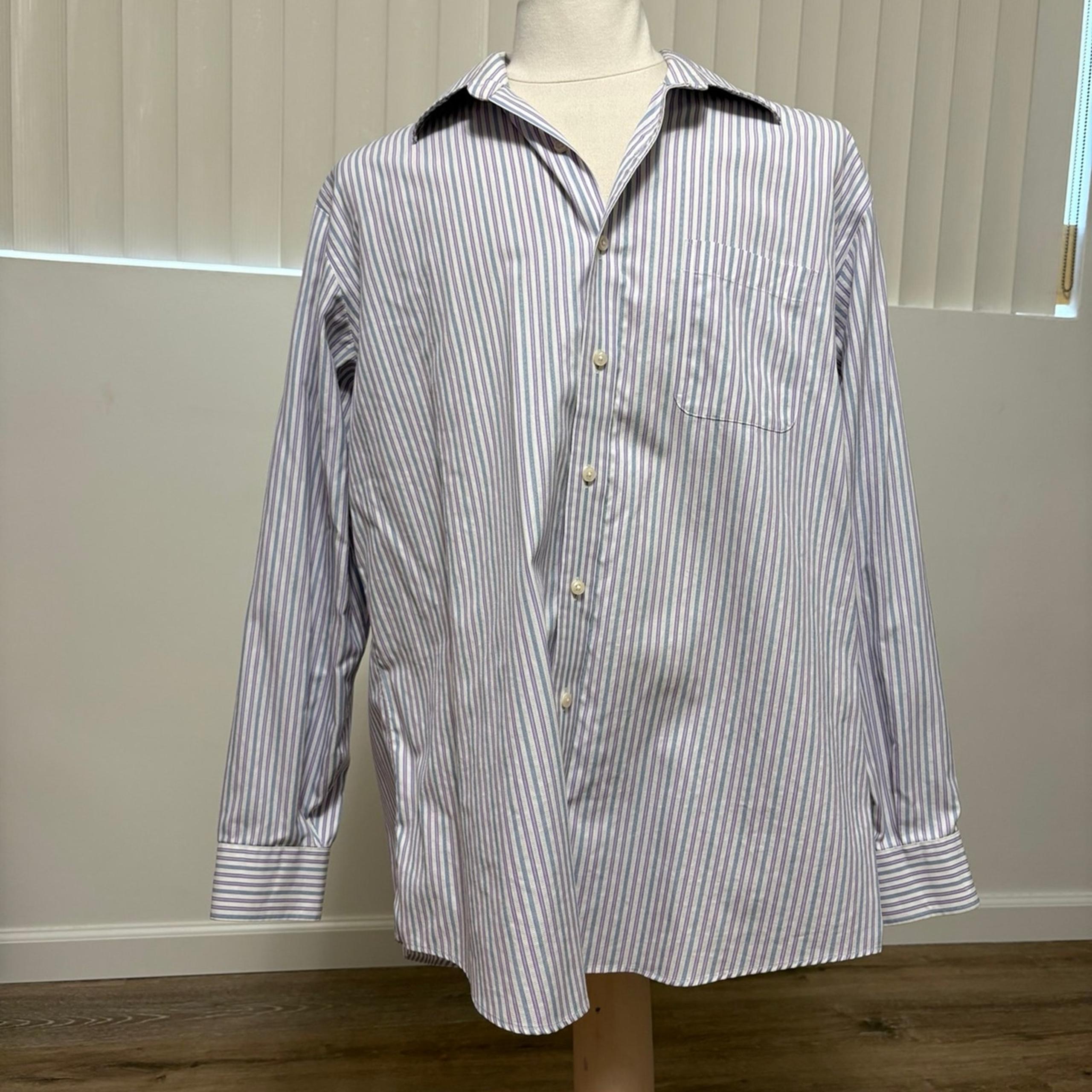 Mens Button Front Longsleeve Dress Shirt Size XXL - Kirkland Signature