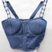 Ank Rouge - Floral lace denim bustier - new w/ tags