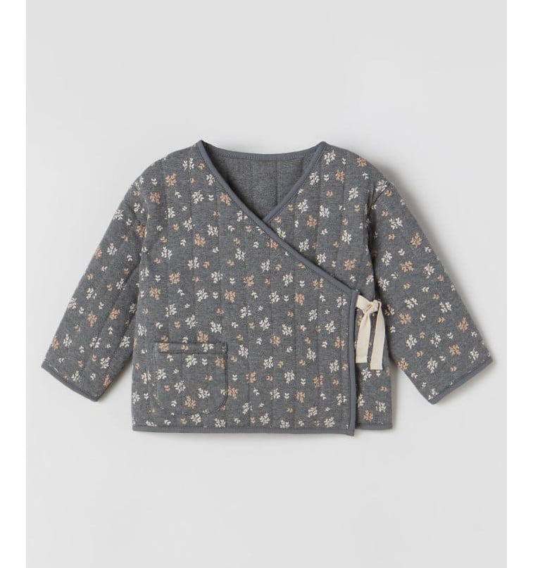 ZARA LEAF PATTERN PUFFER JACKET