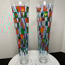 Ritzenhoff Pilsner set of 2 12oz Playing Cards art by product Angela Ladeiro