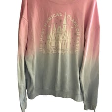 Walt Disney World The Most Magic Place On Earth Pink Blue Ombré Sweatshirt M
