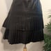 BCBGMAXAZRIA Pleated Lamb Leather Mini Skirt Black Size 8