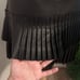 BCBGMAXAZRIA Pleated Lamb Leather Mini Skirt Black Size 8