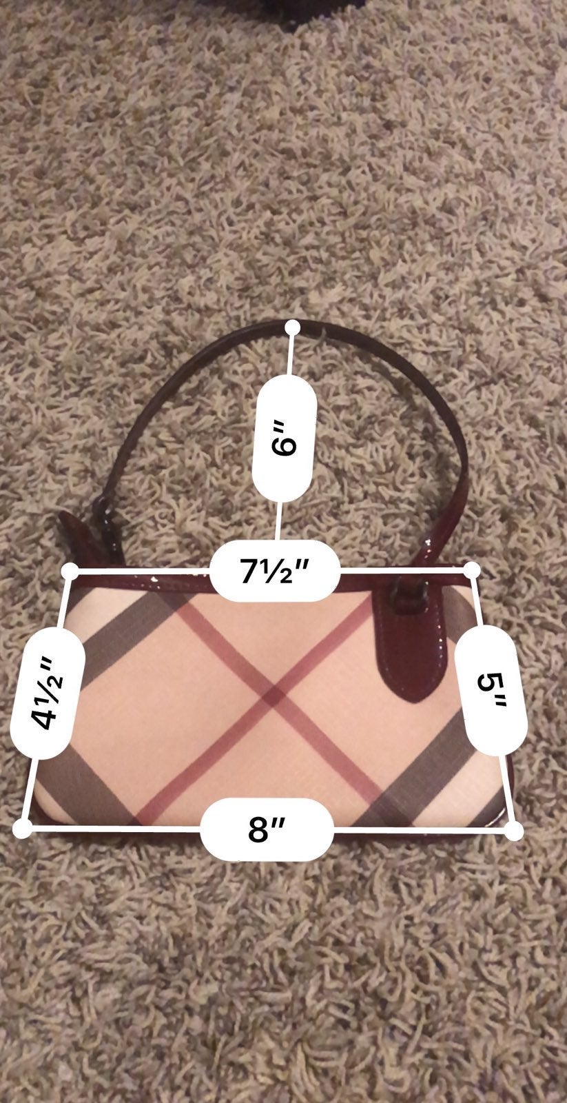 Authentic Burberry Pochette Size