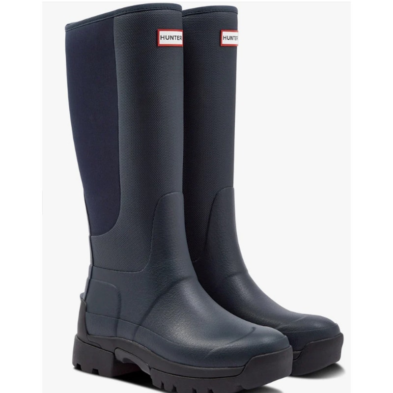 New Hunter Balmoral Hybrid Ladies Tall Wellington Boots Size 9