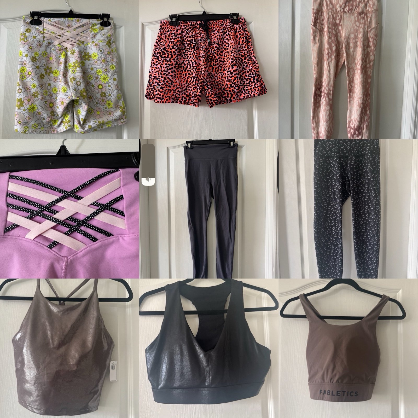 Fabletics bundle, leggings, shorts, bras- medium