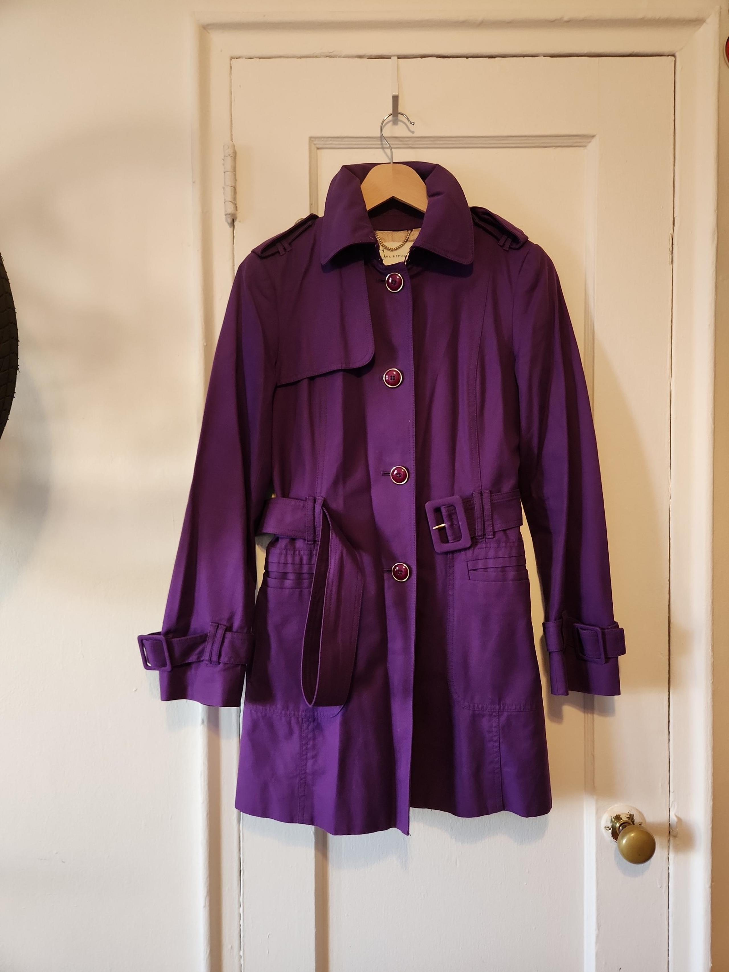 Banana Republic Orchid Purple Trench Coat