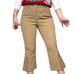 Dolce & Gabbana Camel Cropped Pants Women Size IT 44 US 8 Flare Leg Zippered