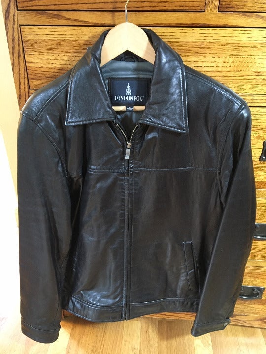 Vintage London Fog Leather Jacket Coat Size L Mens | eBay