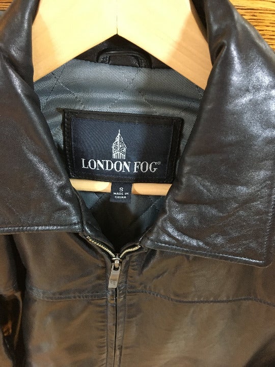 London Fog, Men's, Vintage, Leather 3/4 Length Coat / Jacket