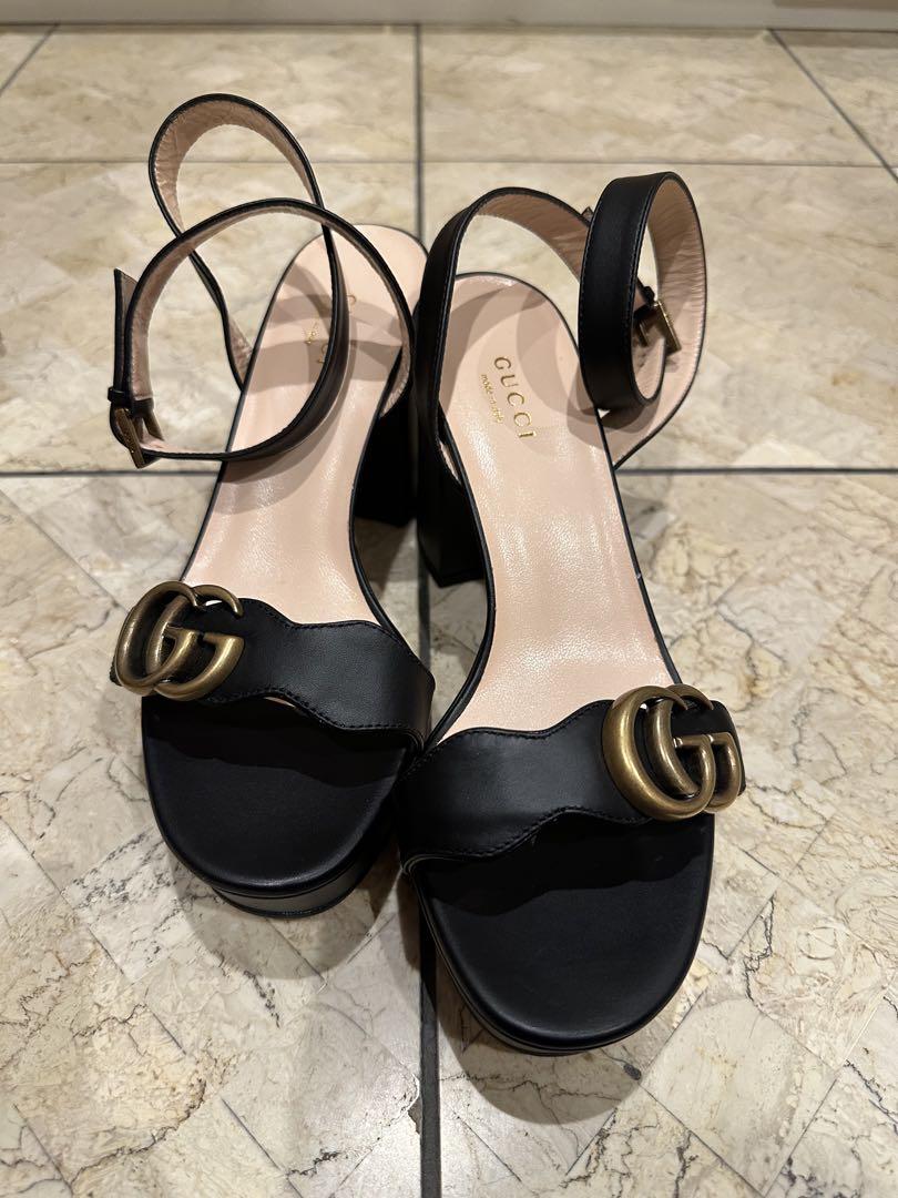 GUCCI Black Strap Sandals