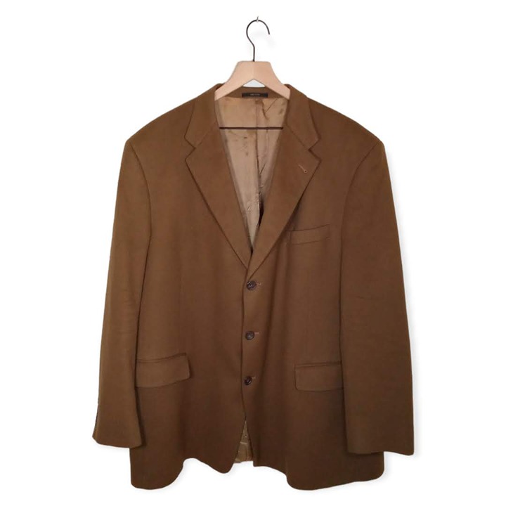 Hart Schaffner Marx Gold Trumpeter Cashmere Blazer Sz 50R