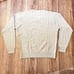 Alan Flusser Mens 100% Cashmere Cable Knit V-Neck Sweater Large Heathered Gray