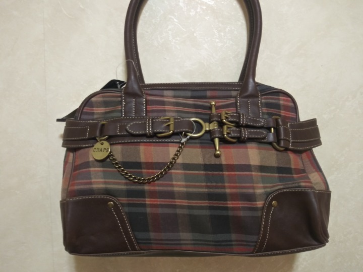 Chaps Plaid Bag Handbag/Shoulderbag
