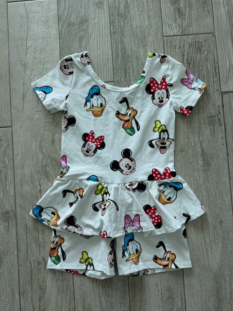 NWOT Wild Rich Kids Disney Characters skirted romper 9/10