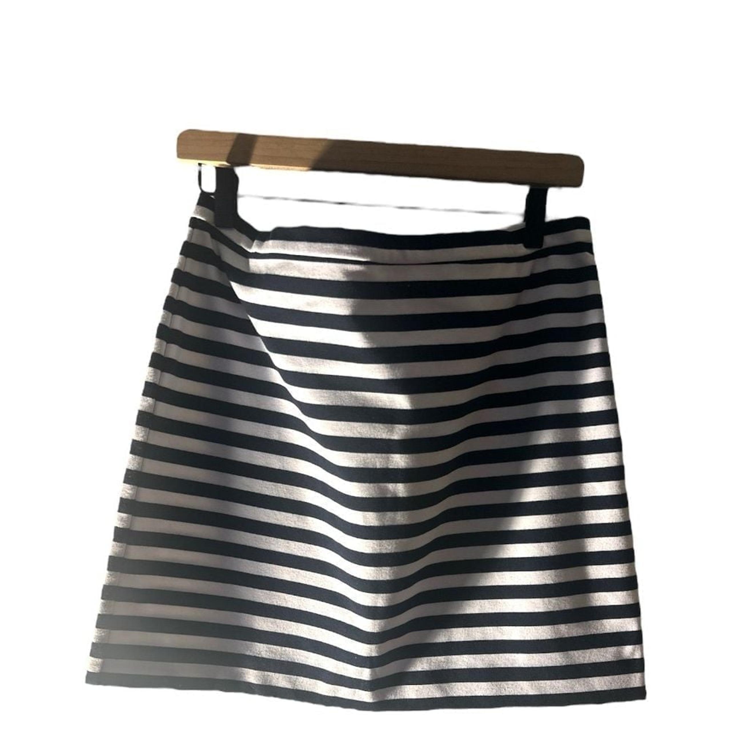 Michael Kors Striped Mini Skirt - Black and White - Size 12 - MICHAEL Michael Kors