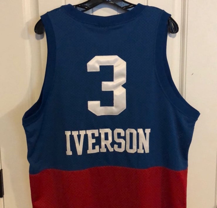 NBA Nike Allen Iverson Retro Swingman Jersey LARGE