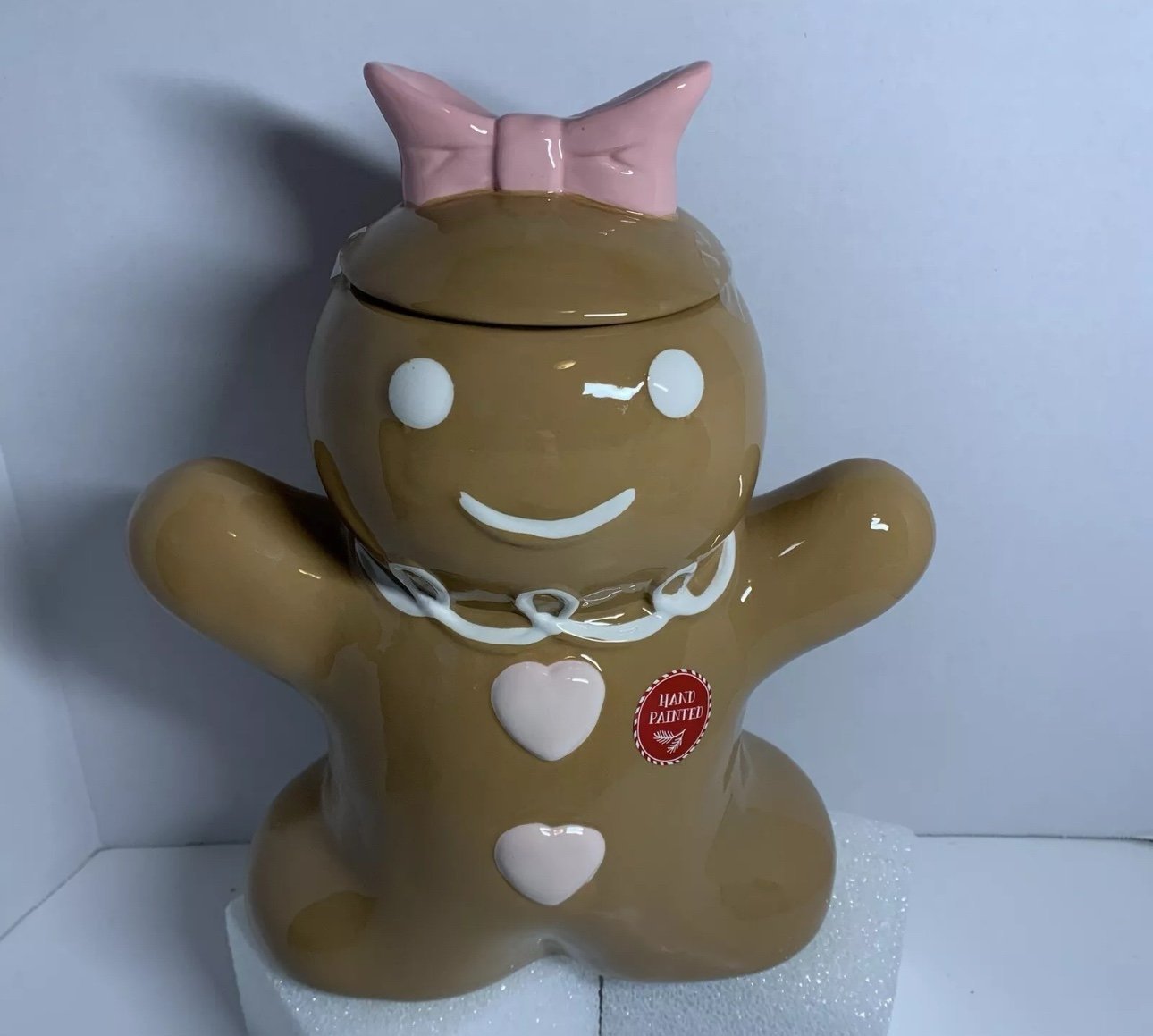 Ginger bread cookie jar Peppermint & Pine Large Gingerbread Girl