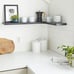 Floating Shelves, Wall Mounted Rustic Wood Shelves for Bathroom, 16inch ,Black