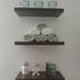 Floating Shelves, Wall Mounted Rustic Wood Shelves for Bathroom, 16inch ,Black