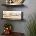 Floating Shelves, Wall Mounted Rustic Wood Shelves for Bathroom, 16inch ,Black