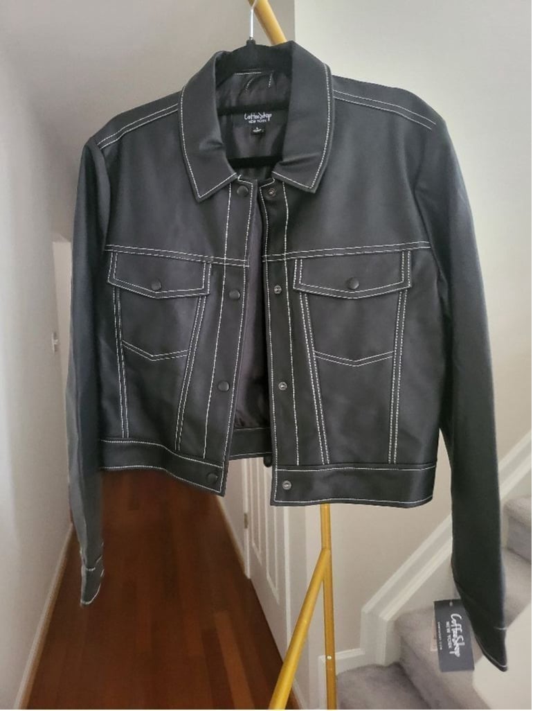 Coffee Shop New York Black Trucker Jacket - Size L