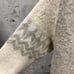 Alafoss Icewool Vintage Cream Brown Icelandic Wool Nordic Print Zip Sweater XL