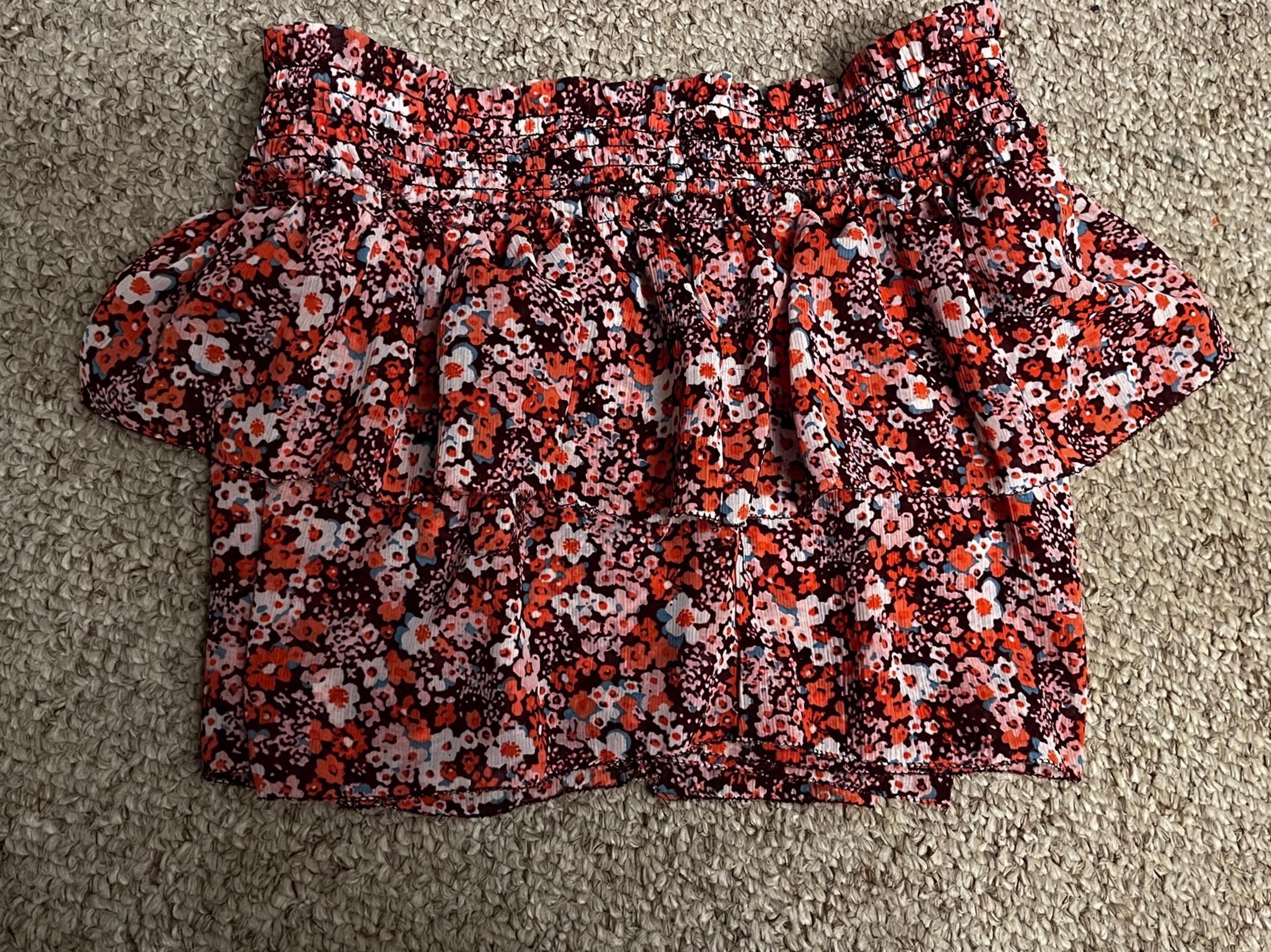 Aerie women’s pink floral boho pull on shorts sz XS