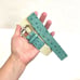 Club Monaco Blue Ostrich Leather Style Canvas Knit Belt