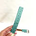 Club Monaco Blue Ostrich Leather Style Canvas Knit Belt