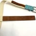 Club Monaco Blue Ostrich Leather Style Canvas Knit Belt