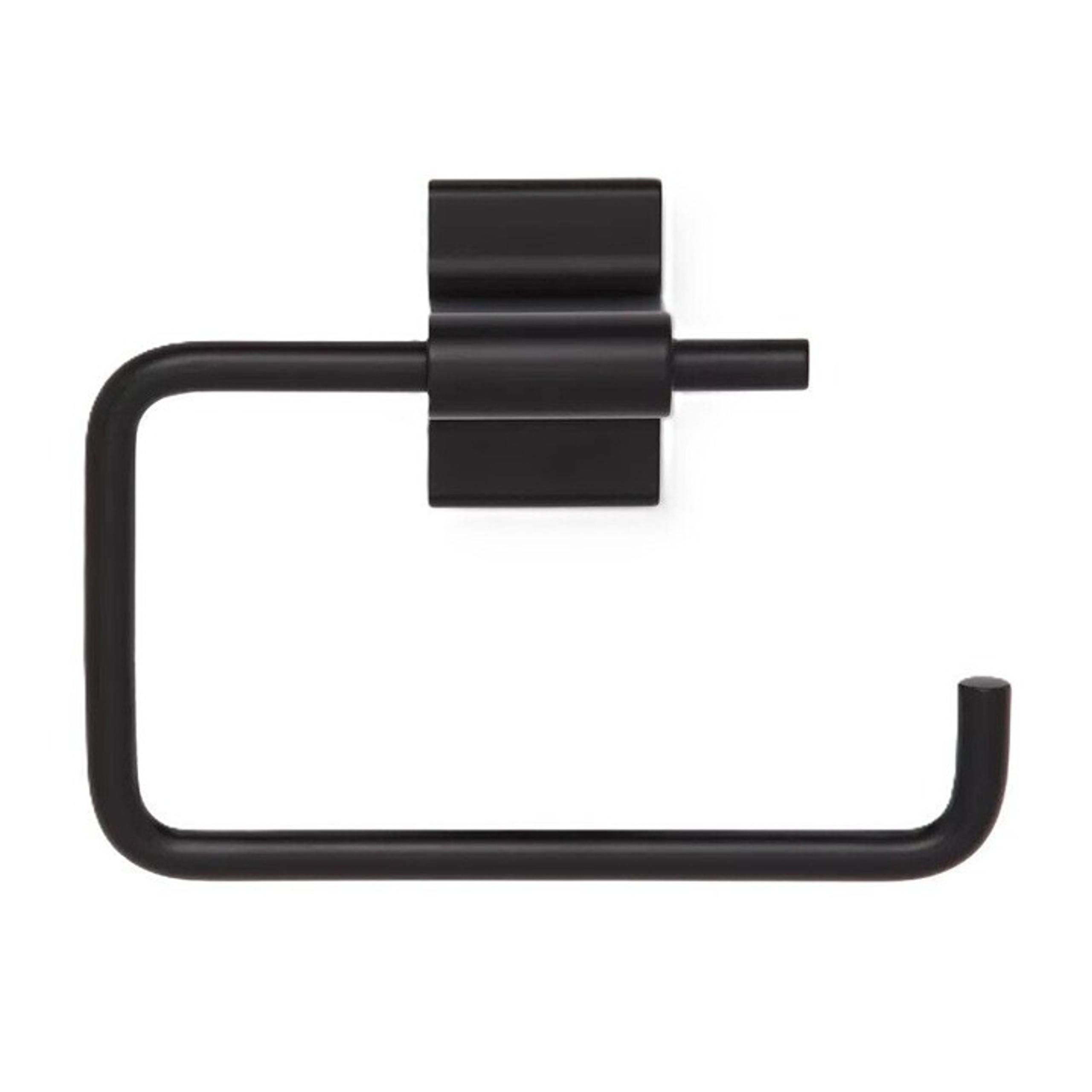 Threshold Black Finish Modern Toilet Paper Wall Mounted All Metal Holder