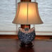 Asian Chinese Traditional Style Table Lamp Single - Blue & White Ceramic base