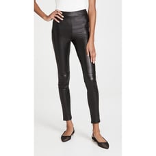 NWT Theory Adbelle Bristol Legging in Black Stretch Leather Skinny Pants 12
