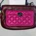 COACH quilted park wristlet, NWT F50097 burgundy multi leather
