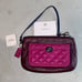COACH quilted park wristlet, NWT F50097 burgundy multi leather
